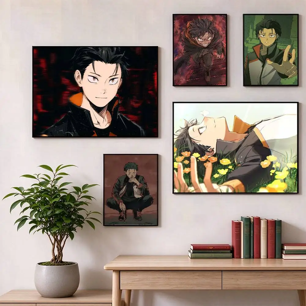 Cartoon Subaru Natsuki  Poster High Quality Dorm Living Room Aesthetic Wall Decoration Painting Stickers Gift