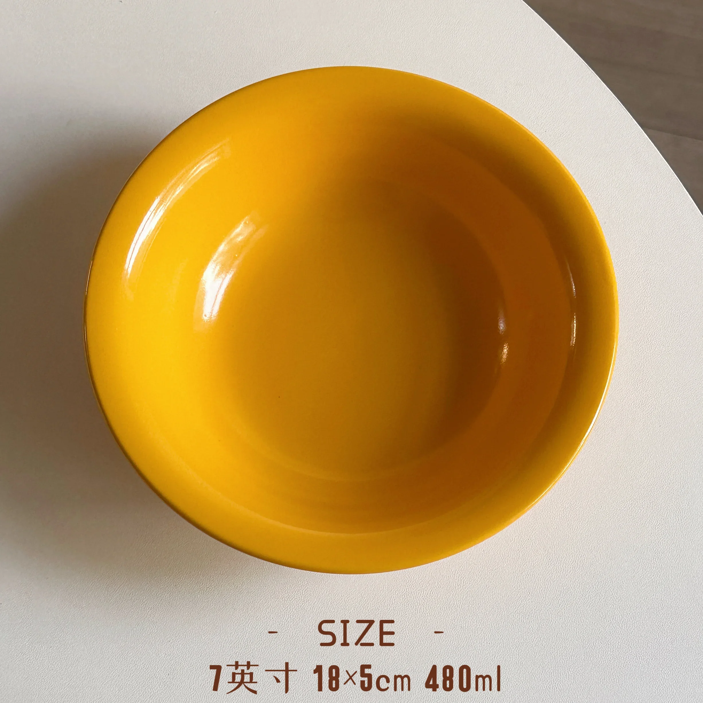 Ceramic Dessert Bowl Pure Color Home Use Dining Utensils High Aesthetic Value Small Batch Yogurt Breakfast Salad Bowl