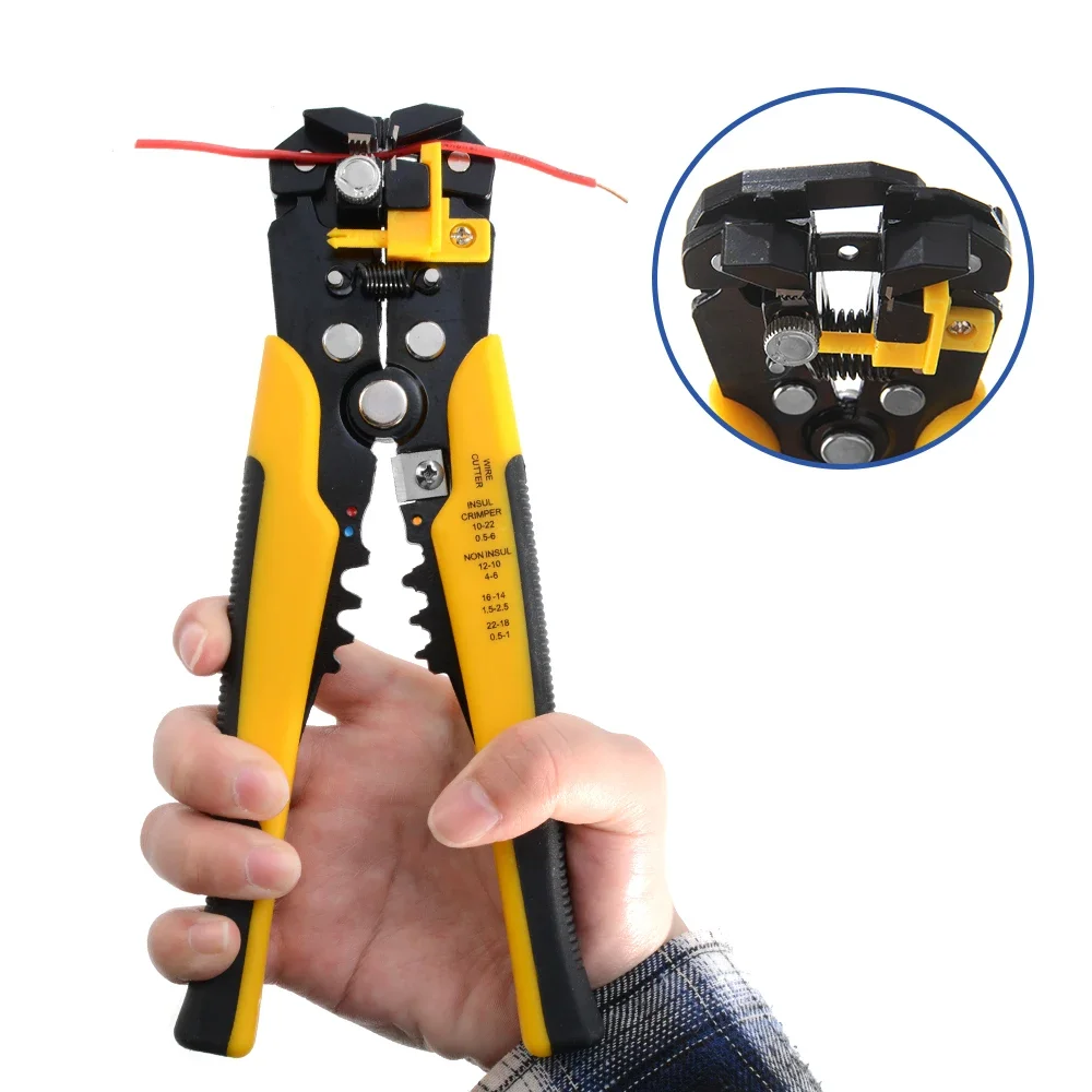 Crimper Cable Cutter Adjustable Automatic Wire Stripper Multifunctional Stripping Crimping Pliers Terminal Hand Tool Pliers New