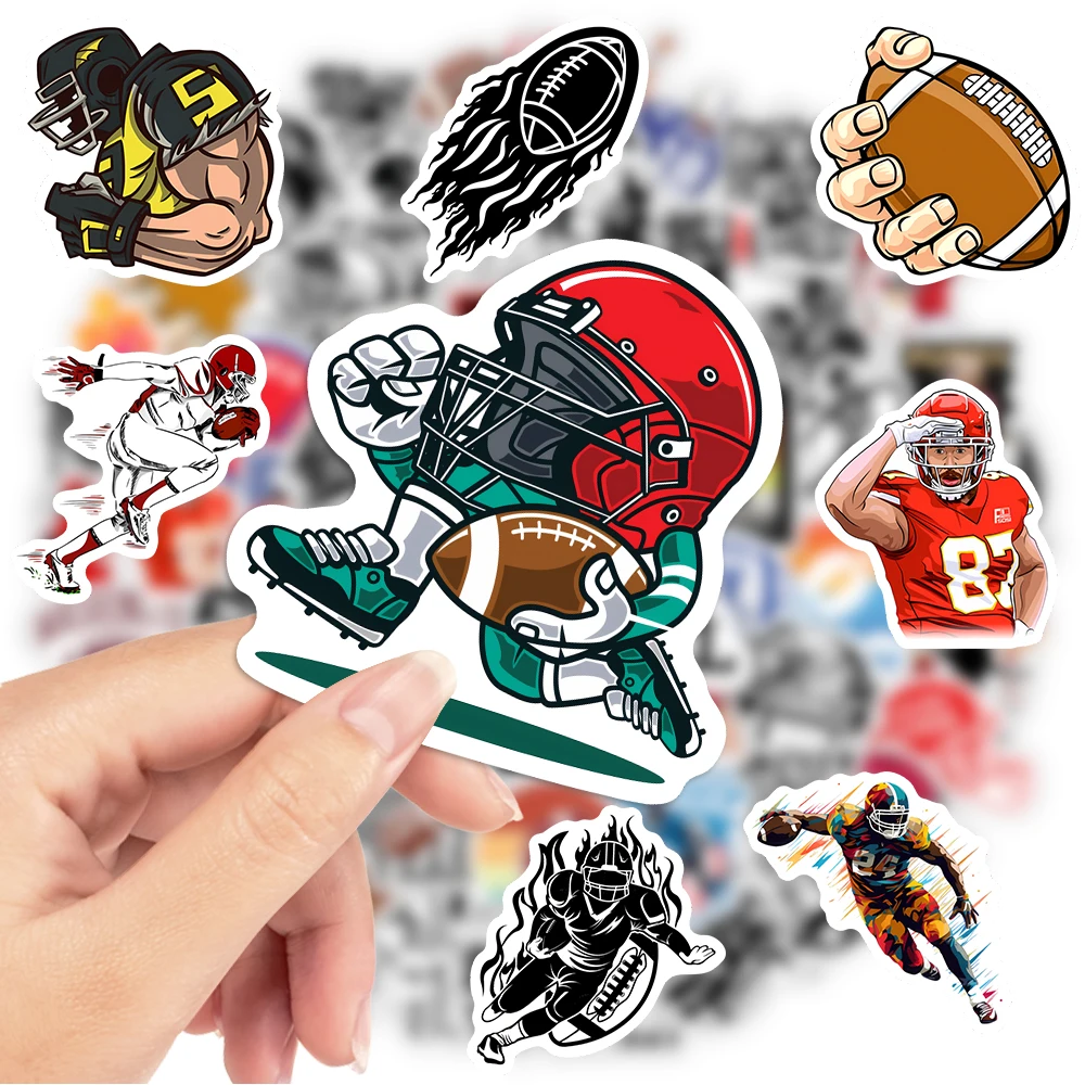 Rugby American Football Stickers Fun DIY Kids Toys Gift Decorative Decal for Scrapbook Journal Laptop Luggage Bottle Waterproof