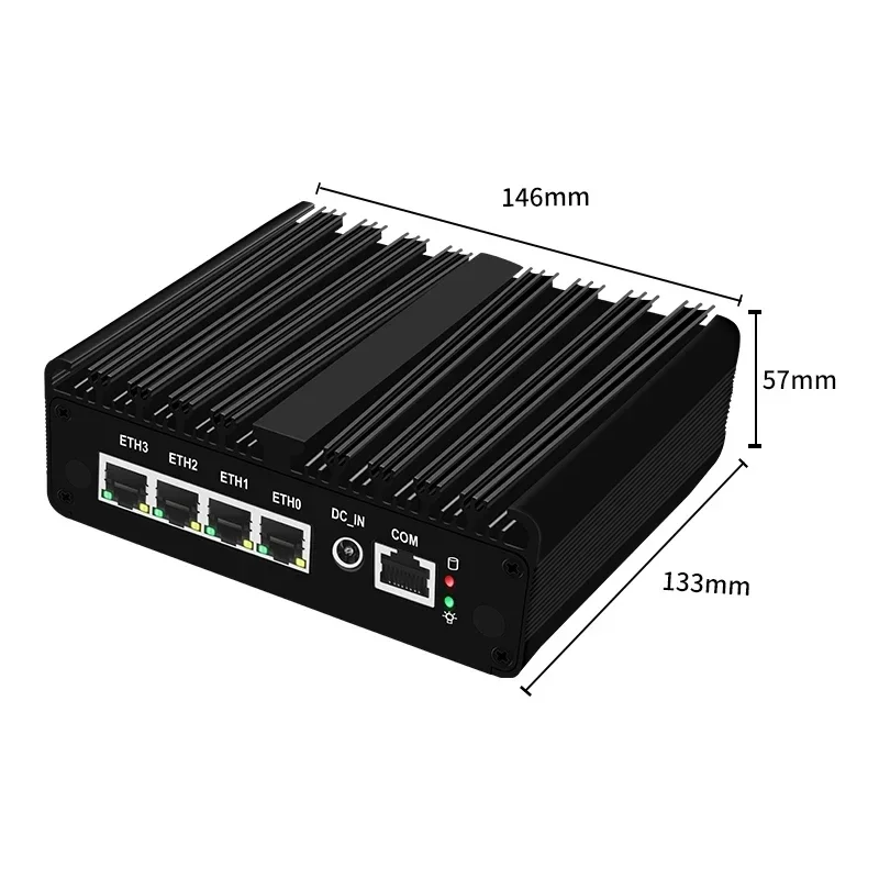 4x i226-V 2.5G Solid Micro Firewall Apparecchio Intel N150 N100 Fanless Mini PC J6412 N6210 VPN Soft Router Proxmox pfSense Box