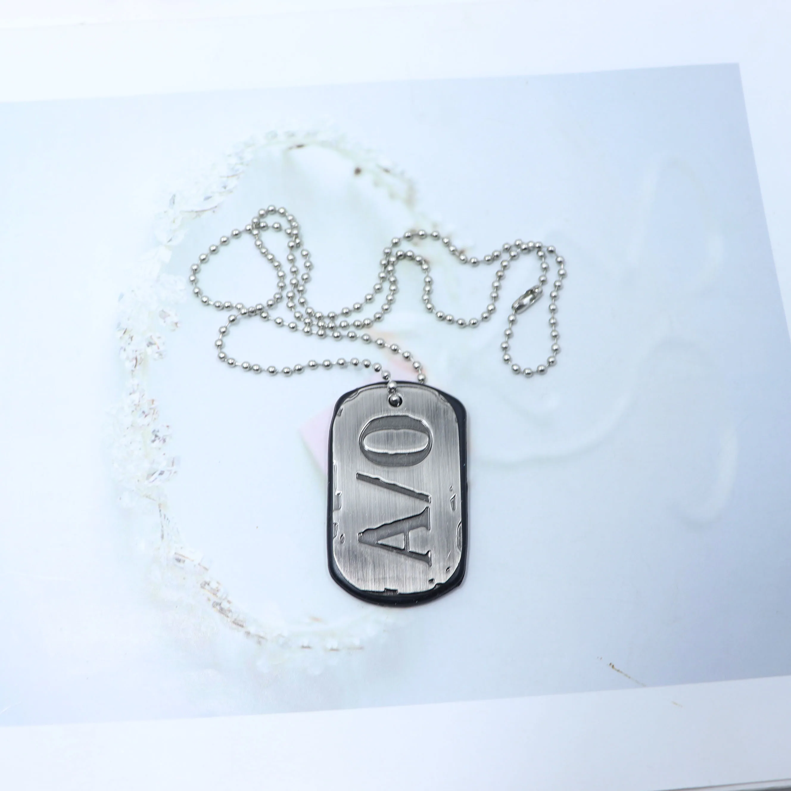 Stainless Steel Necklace for Men Boy Game Jewelry Nicolas Brown Mercenary necklace Pendant Gangsta Military A/0 Dog Tag Necklace