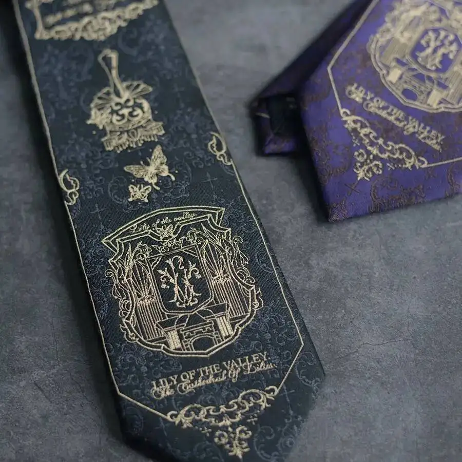 Lily of the Valley Church Tie JK Uniform Shirt Accessories Hand-tied Women DK Tie Casual Men Trendy