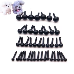 200pcs 3-8mm Black Plastic Safety Eyes Nose Round Triangle For Toys Crafts TeddyBear Soft Toy Eye Doll Decoration Accessories