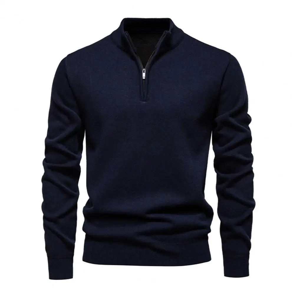 الرجال نصف البريدي البلوز الرجال الوقوف طوق سستة البلوز أنيق نصف بلاكيت البلوز لخريف شتاء بلون للرجال