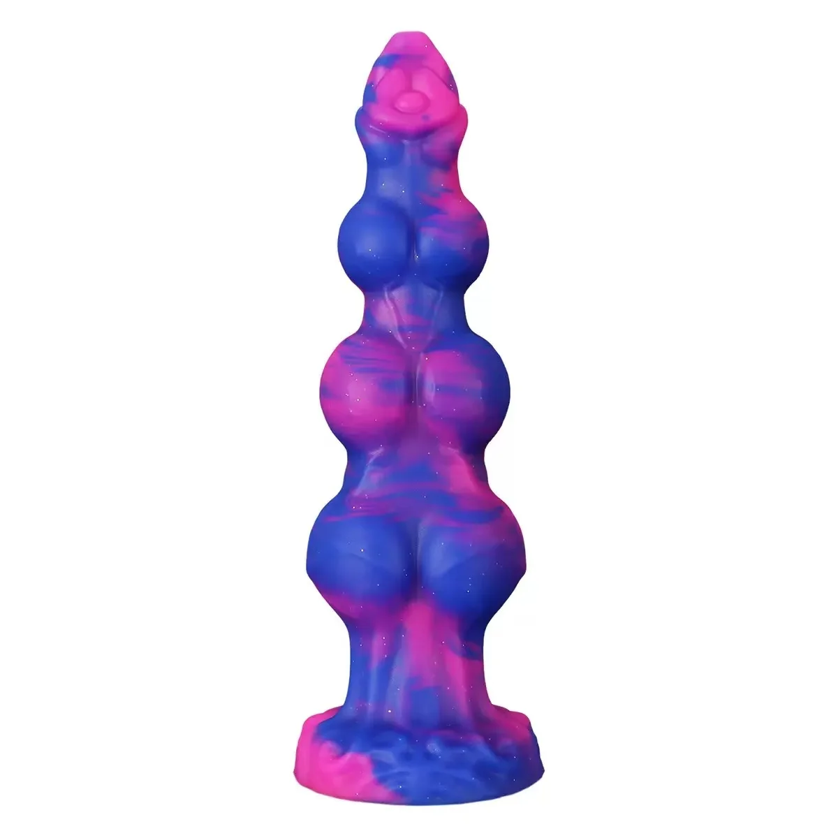 Anal Plug Dildos Starry Sky Purple Blue Dog Egg Shaped Anal Plug Silicone Anal G-Spot Stimulation Masturbator Sex Toys 18+