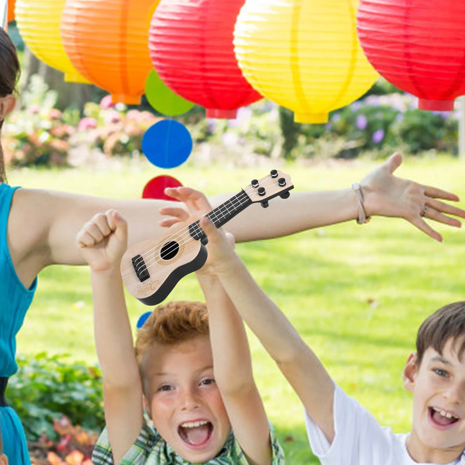 Ukelele juguete modelos de instrumentos musicales niños guitarra juguetes de plástico juguetes simulación niños niños