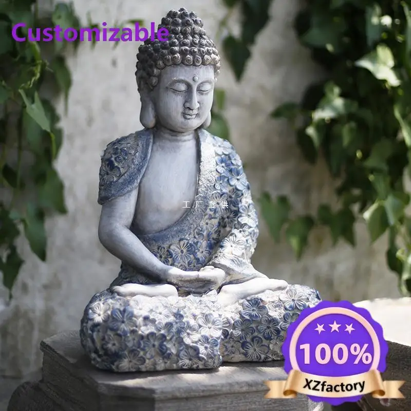 Factory Direct 2026 Top Nuevo Estatua de Buda Zen de suelo superior chino, decoración para patio, balcón, jardín, terraza, arreg