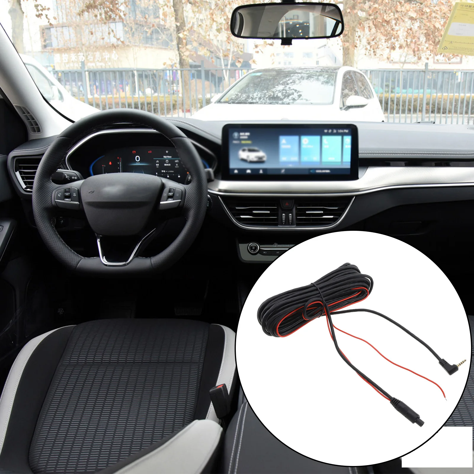 10M Dash Cam Cable Rear View Camera Extension Anti-corrosion Direct Installation High-quality Materials Non-deformation