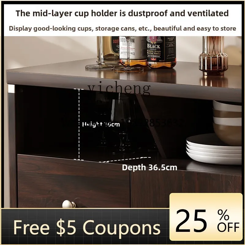 

XJ-1 solid wood dining side cabinet household integrated wall small apartment tea cabinet sofa next to the cabinet storage