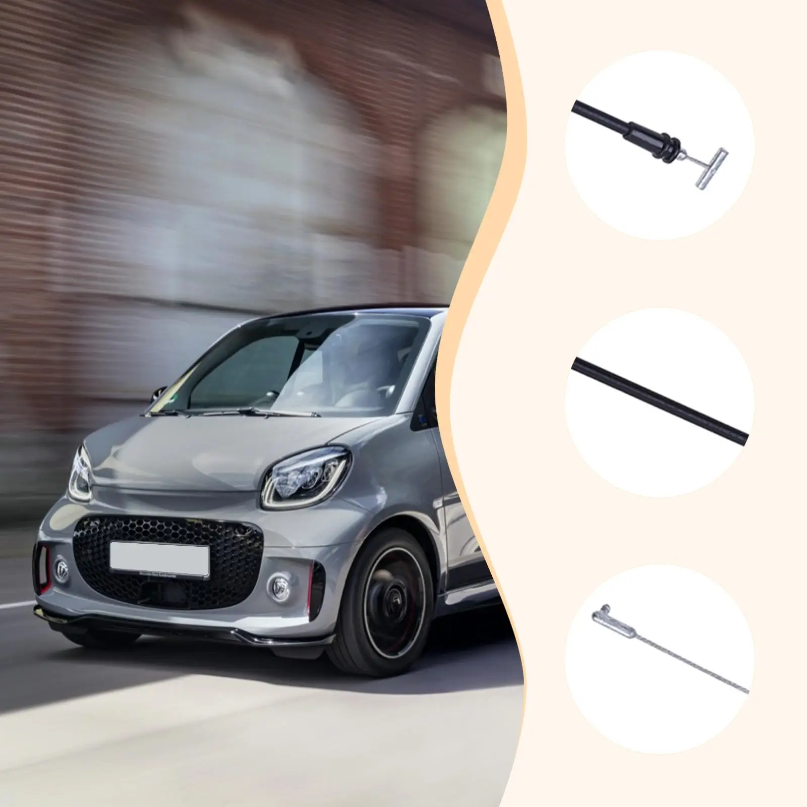 كابل مقبض الباب، سهل التركيب، جزء إصلاح ملحقات السيارات خفيفة الوزن A4547230169 لـ Smart Forfour