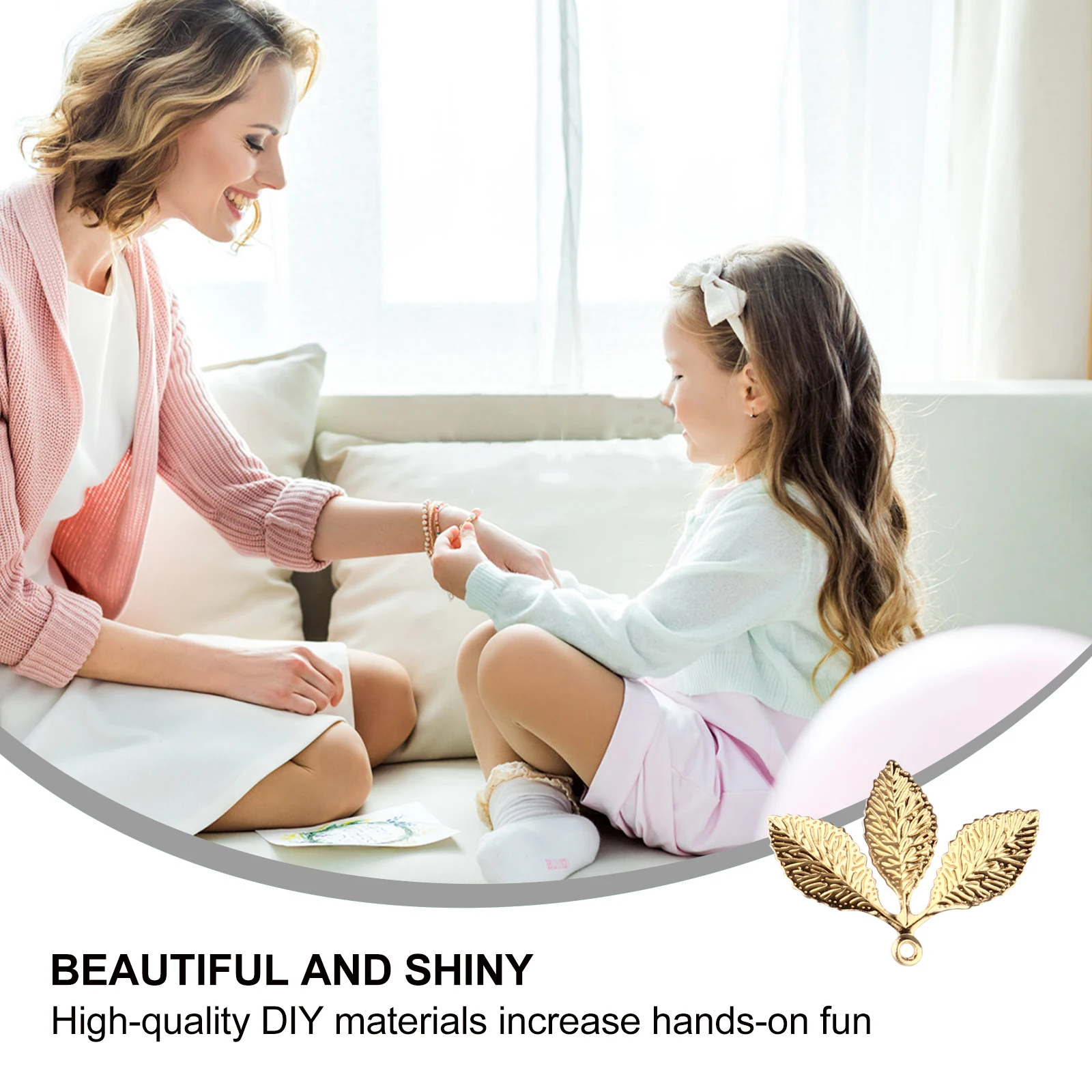 

20pcs Copper Adornments Golden Diy Ornaments Leaves Pieces Smooth Handmade Accessories For Wedding Party Decoration