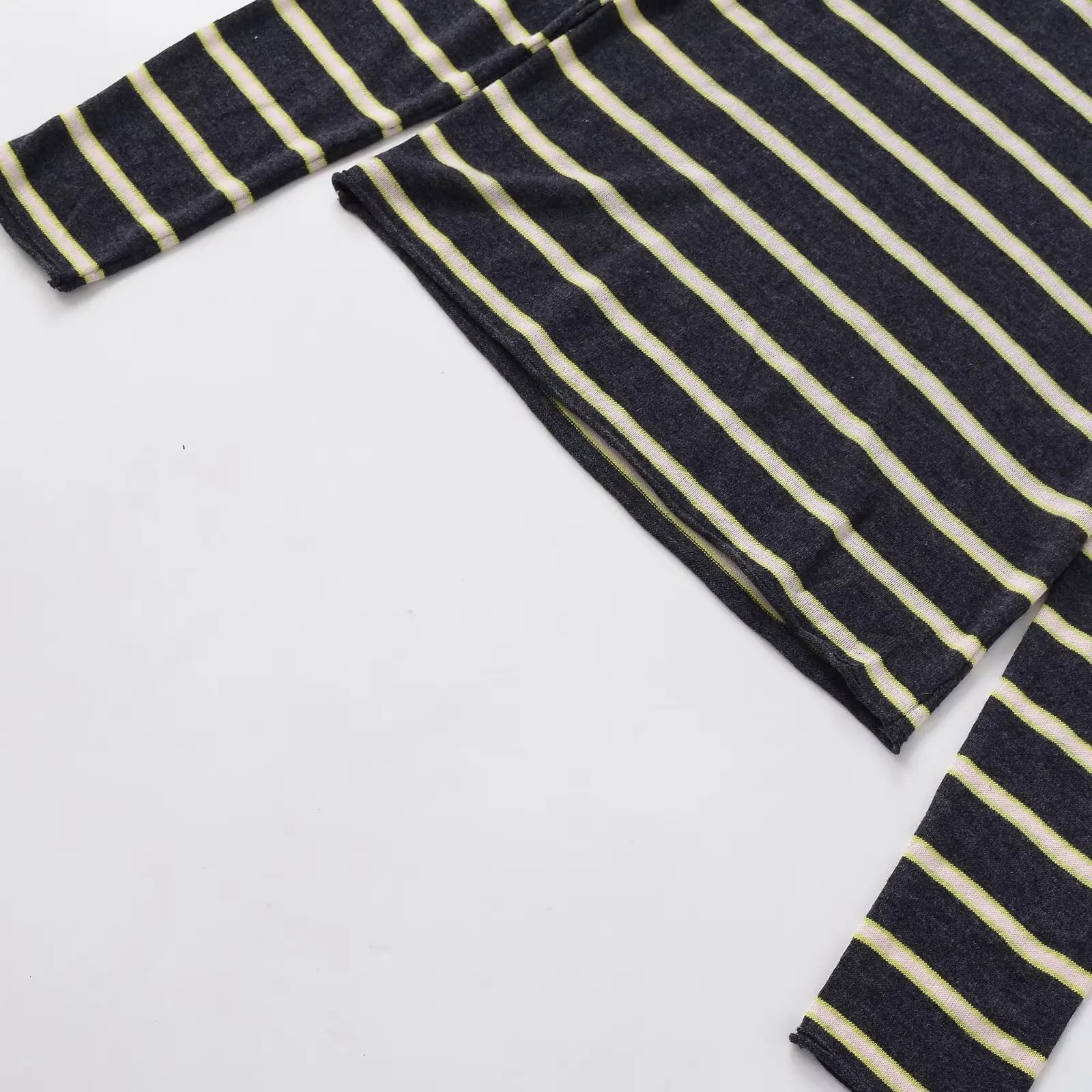 Faionable Ultradünne gestreifte Strickwaren JNLEAOG Damen SLE Herbst Neuankömmling Weiches Polyester Langes Sve Oberteil mit hohem Kragen