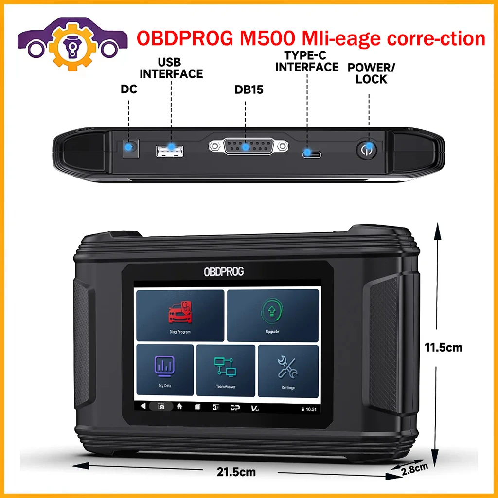 

OBDPROG M500 Car Cluster Calibration Tools OBD2 Diagnose Oil Reset Instrument Adjustment Tool Code Reader Automotive Scanner