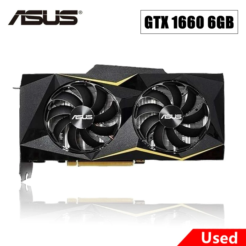 Used ASUS GTX 1660 6GB GDDR5 GAMING Video Cards GPU Graphic Card GTX1660 6G