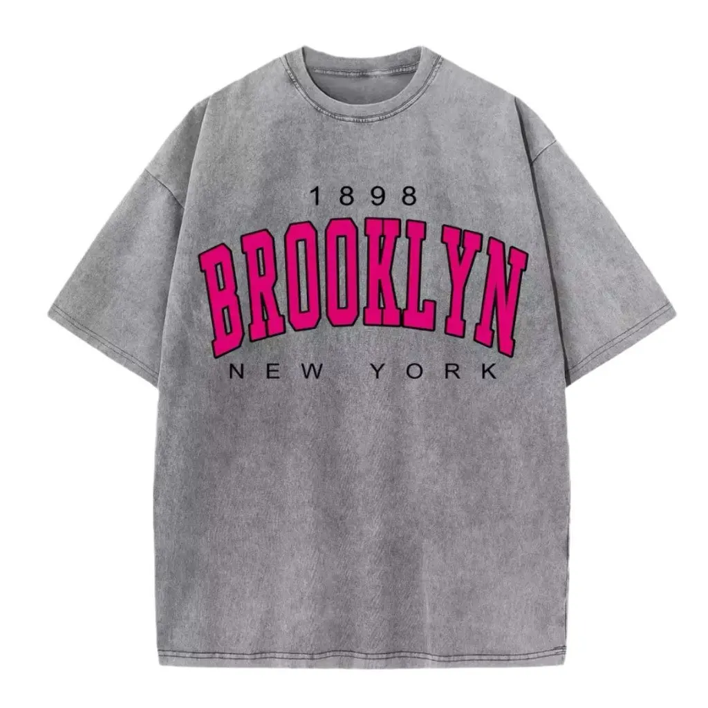 

Тяжелая хлопковая футболка с короткими рукавами, 220 г, свободная свободная футболка с анимационным принтом в стиле батик для женщин