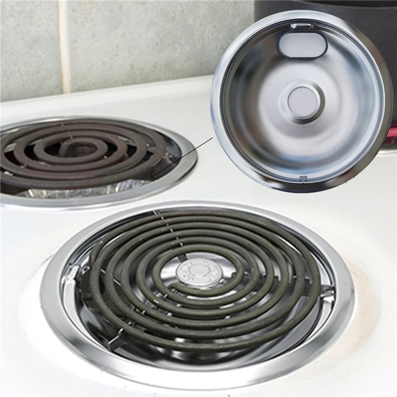 Round Hob Cover Drip Oil Filter Tray Stove Burner Drip Pans for Electric Stove Top Thickening to Prevent Bending and Rust