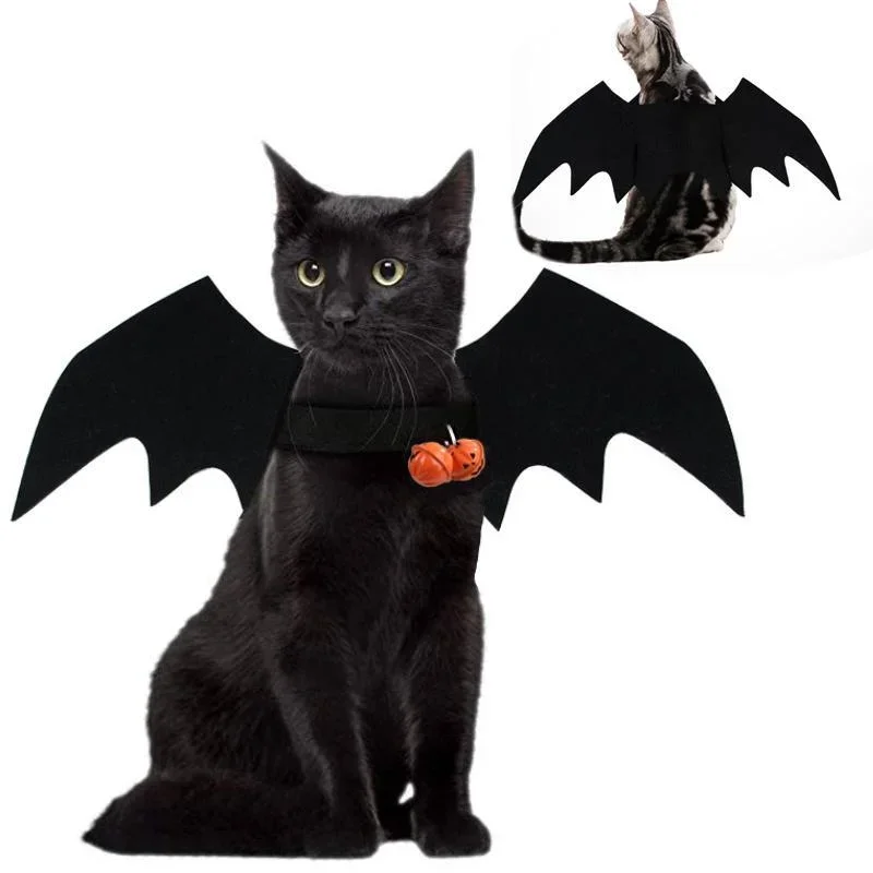 Cute Halloween Small Dogs Cat Costume Vampire Small Pet Cat Bat Wings Halloween Cat Wings Accessories Halloween Decorations