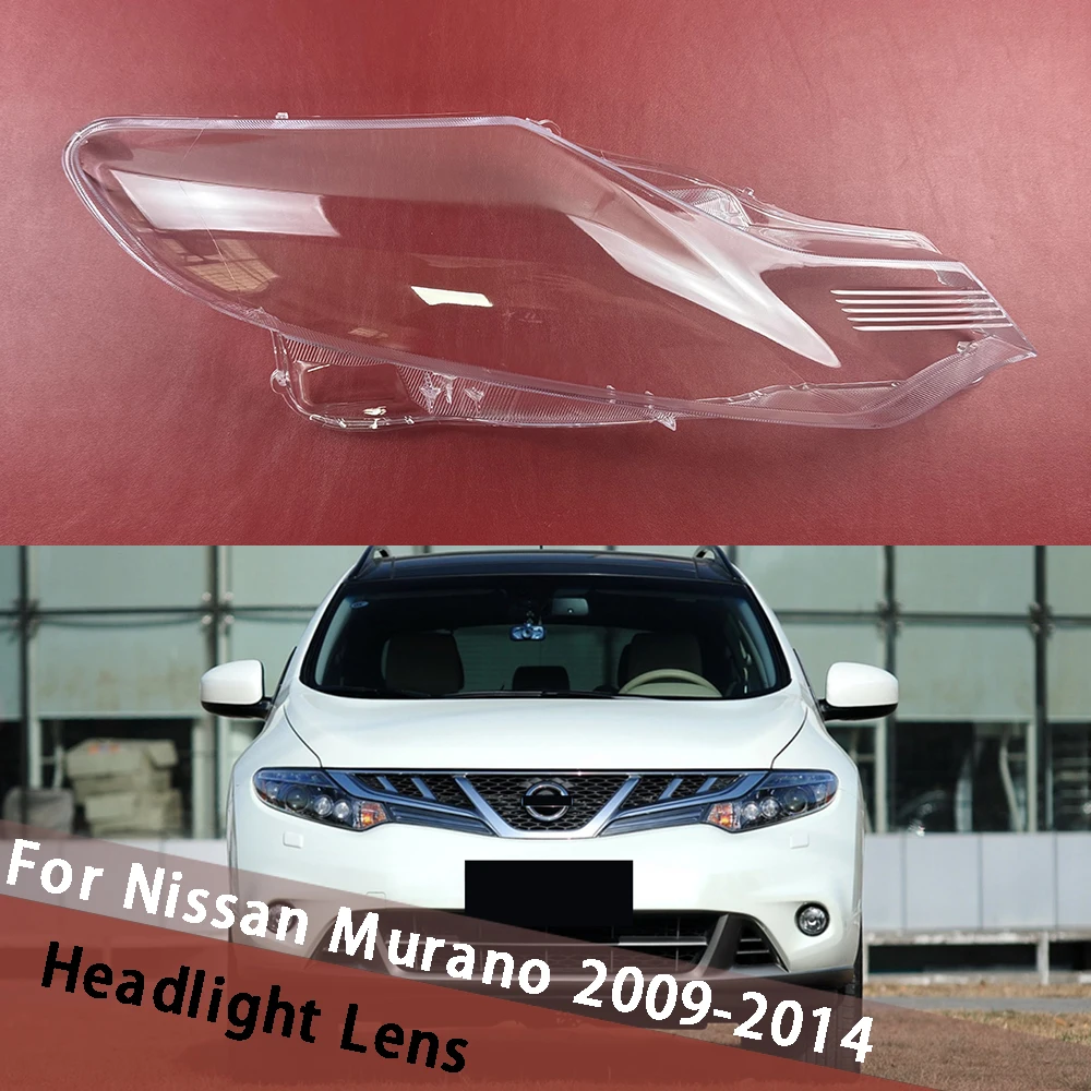 

For Nissan Murano 2009-2014 Car Lampshade Headlight Cover Transparent Headlamp Shell Mask Hardening Treatment Lens Plexiglass