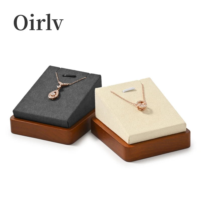 

Деревянная подставка для ювелирных изделий Oirlv, подставка из цельного дерева для колец, сережек, ожерелий, браслетов, часов, ожерелий, подставка для ювелирных изделий из дерева