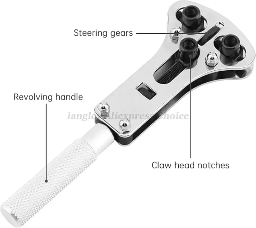 Watch Repair Tool Waterproof Screw Adjustable 3 Claws Back Case Opener Wrench Remover Watch Battery Press Closer Remover Wrench