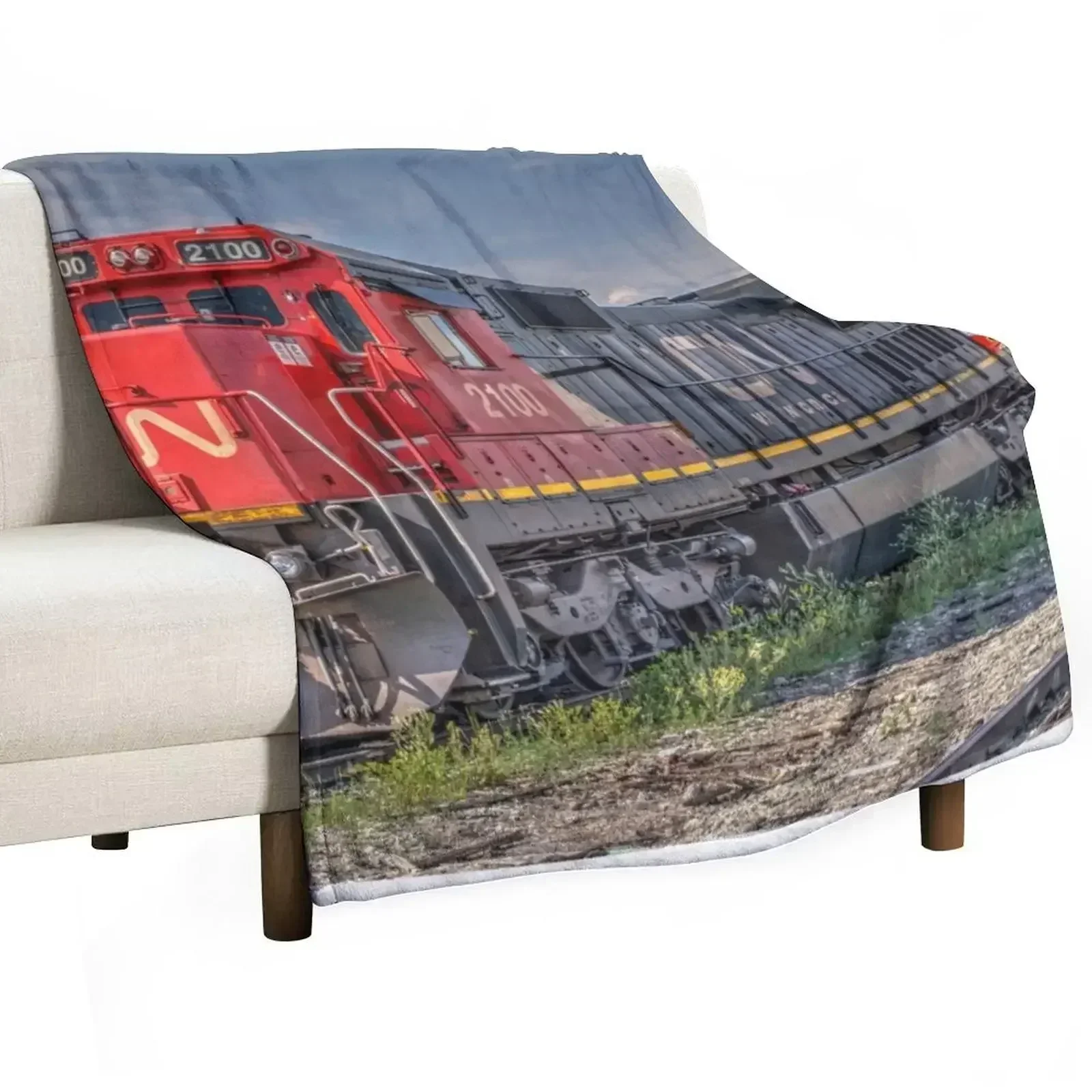 

Canadian Freight Power Throw Blanket Soft Plush Plaid For Decorative Sofa anime Blankets