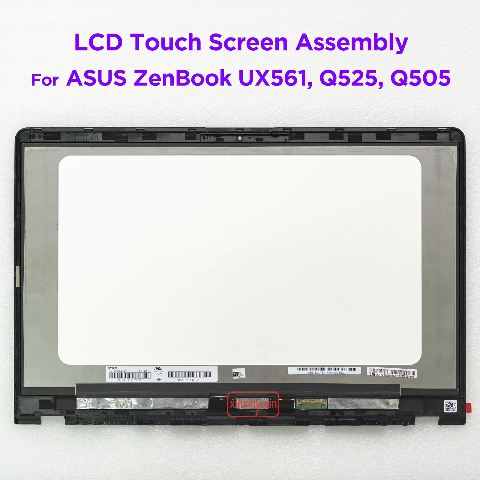 

15.6 Inch LCD Touch Screen Assembly for Asus ZenBook Flip 15 UX561 UX561U Q505 Q525 Display Module Replacement FHD 1920x1080