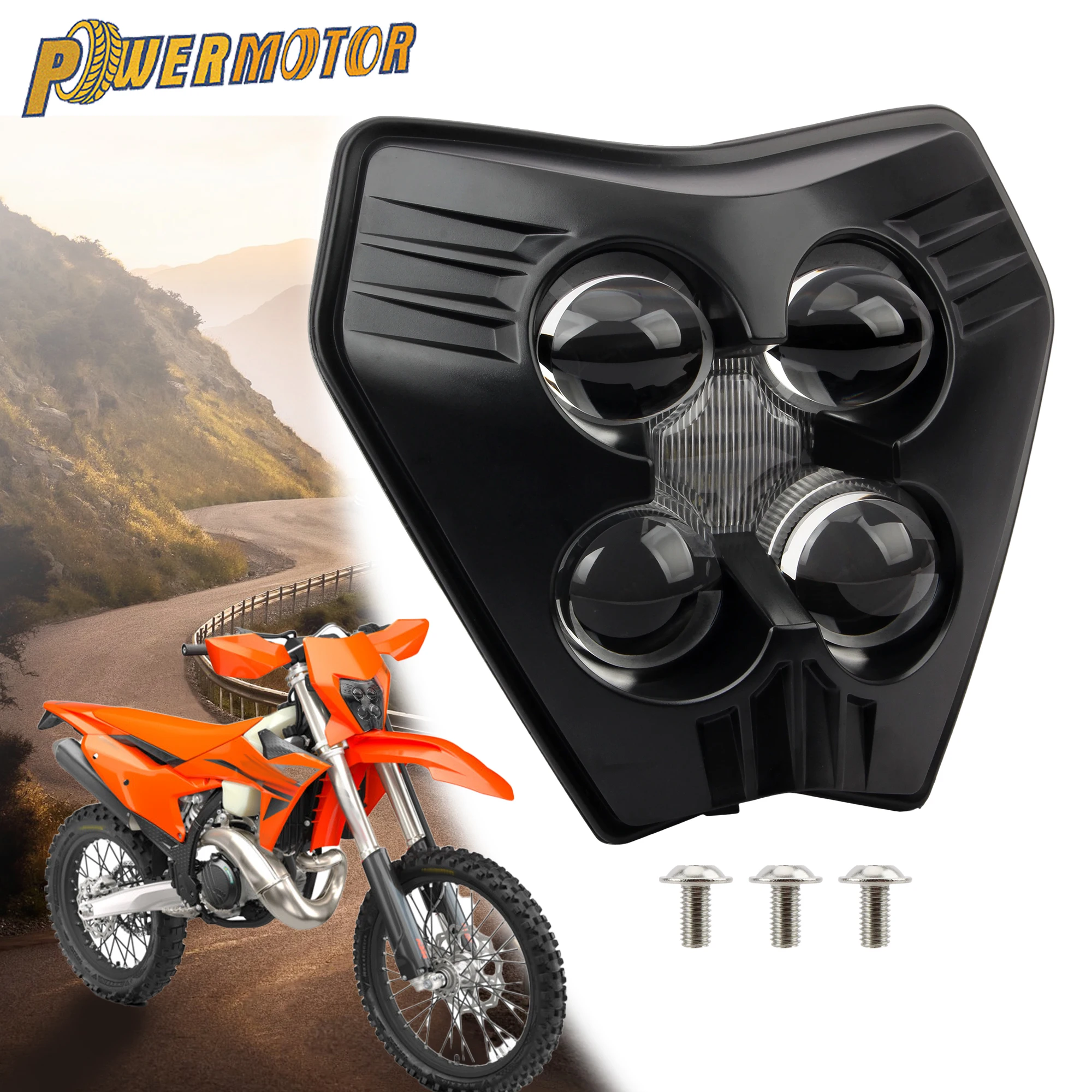 موتوكروس LED المصباح ل KTM 250 350 450 500 EXC-F ستة أيام بطل الطبعة 2024 2025 إندورو ديرتبايك كشافات استبدال