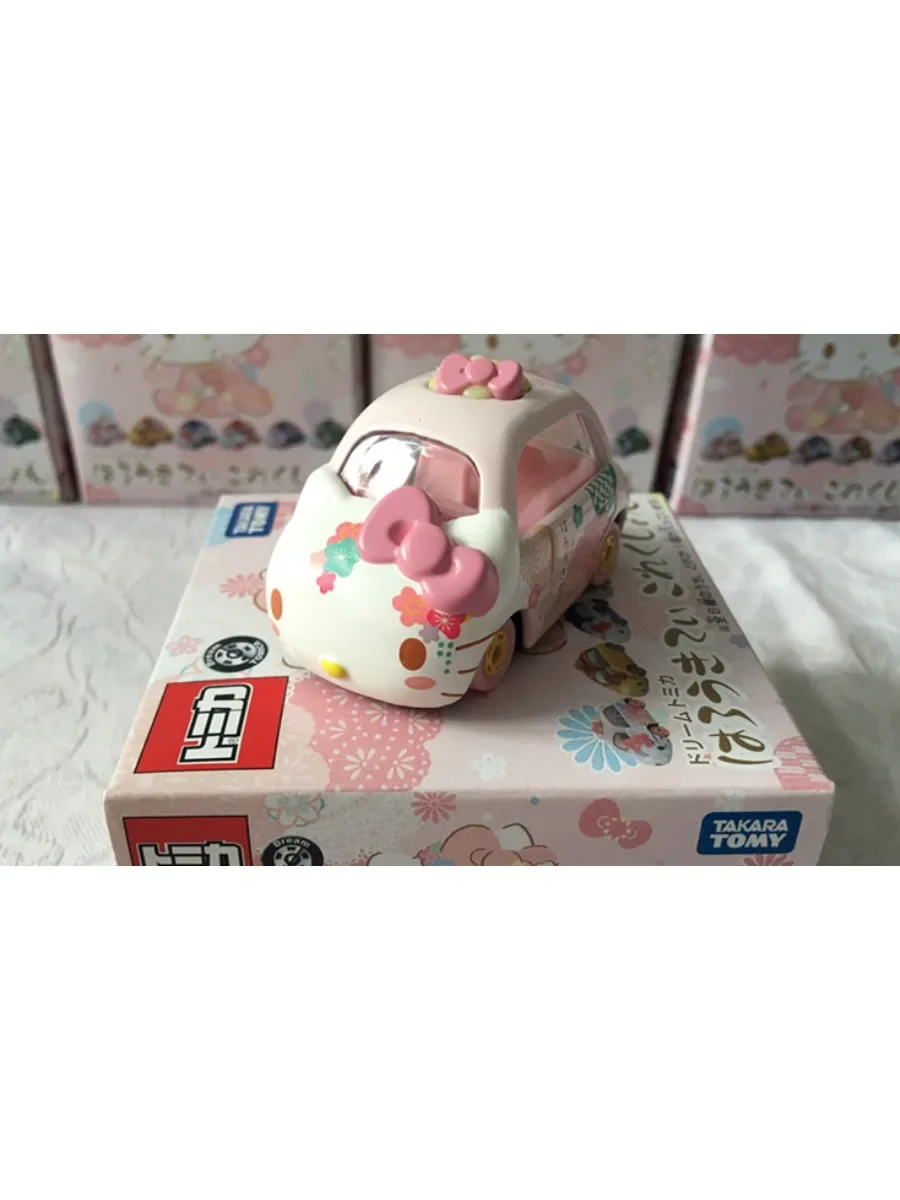 TAKARA TOMY tomica HelloKitty model car KT Cat collection girl gift toy car children\'s Halloween Christmas gift Girl baby girl