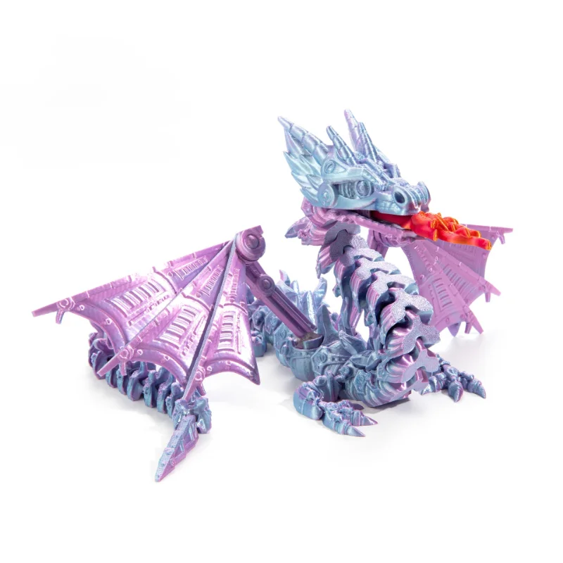 

Mech Pterosaur 3D Printing Assembly Dragon Desktop Ornament Toy Figurines Bathtub Landscape Decoration Toy for Boys and Girls