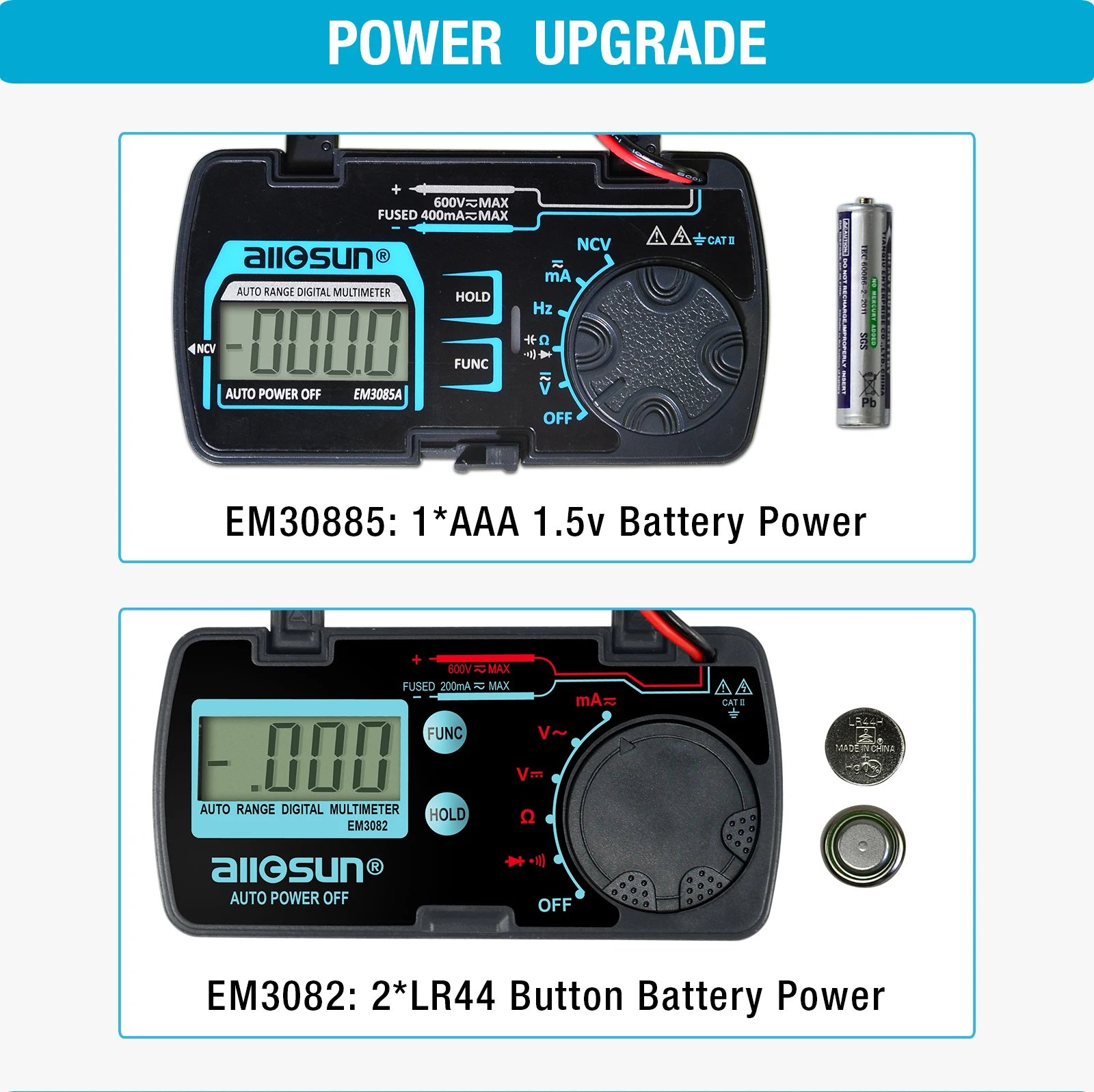 Digital Multimeter 3 3/4 digits AC/DC Ammeter Voltmeter Ohm Portable Meter voltage meter All-sun EM3085A