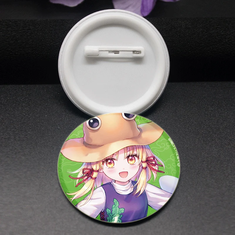 32/44/58mm Touhou Project Brooch Cartoon Metal Creative Badge Backpack Shoes Jewelry Accessories Hakurei Reimu Kirisame Marisa