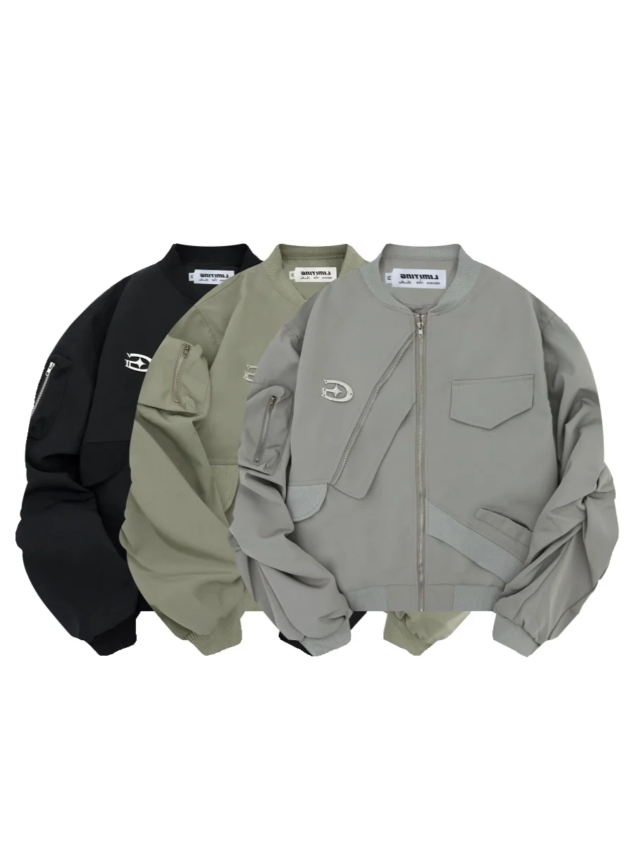 

American High Street Iron Label Design Sense Baseball Jaet Верхняя одежда для спецодежды Верхняя одежда для пар