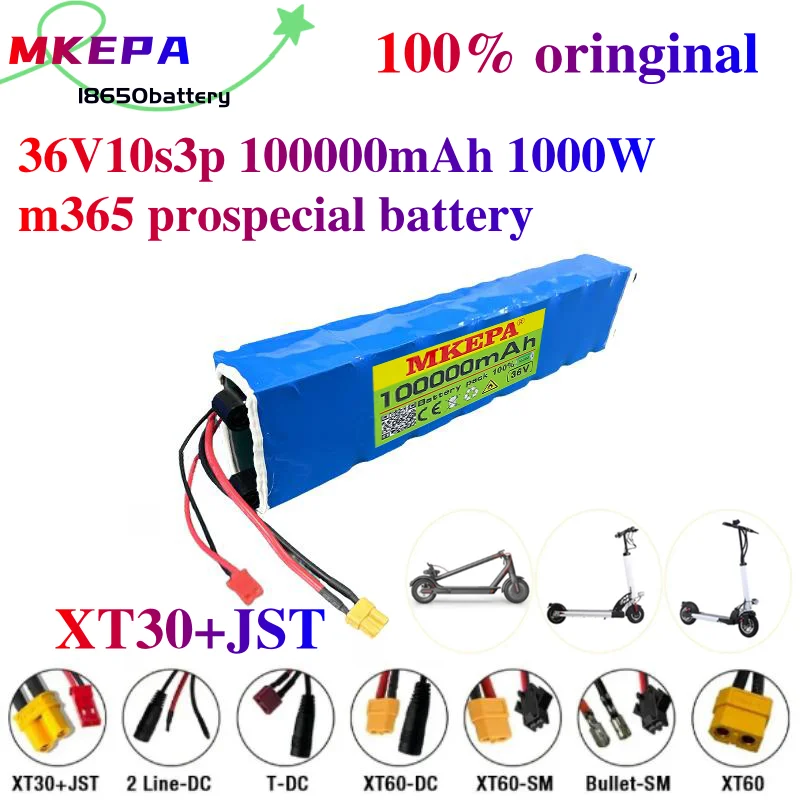 

10S3P 36V 100000mAh 18650 lithium battery pack with high power of 1000W suitable for M365 electric scooter 36V