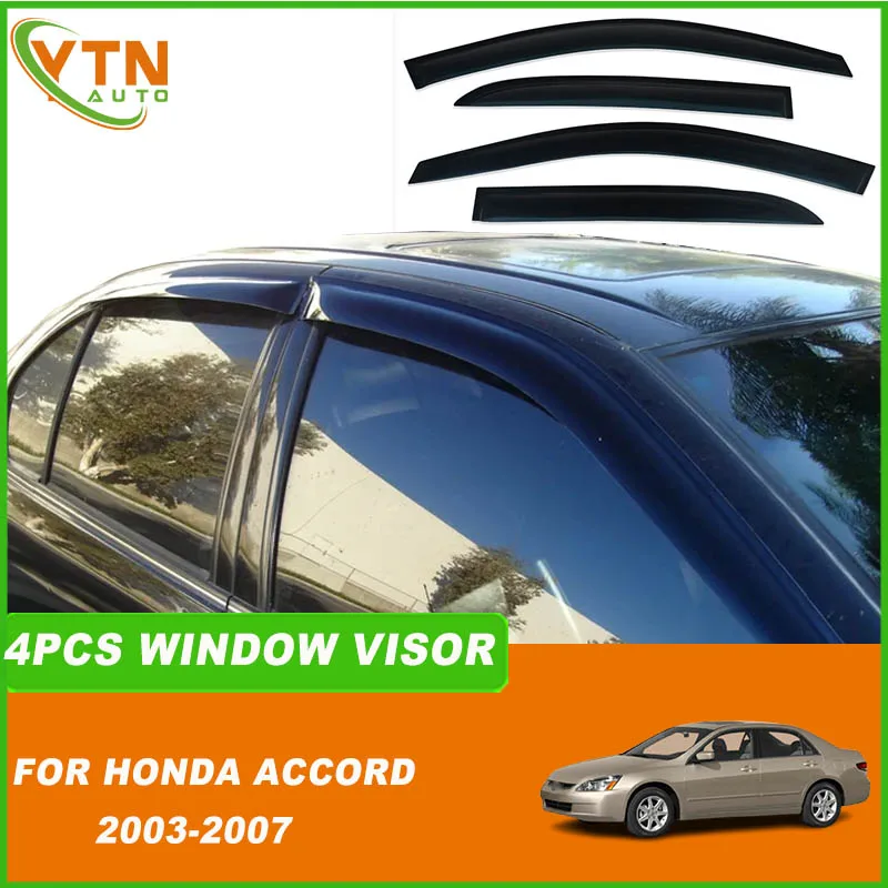 

Для Honda Accord Sedan 2003 2004 2005 2006 2007 автомобильный оконный козырек, вентиляционные навесы, защита от дождя, дефлектор, укрытие, Стайлинг автомобиля