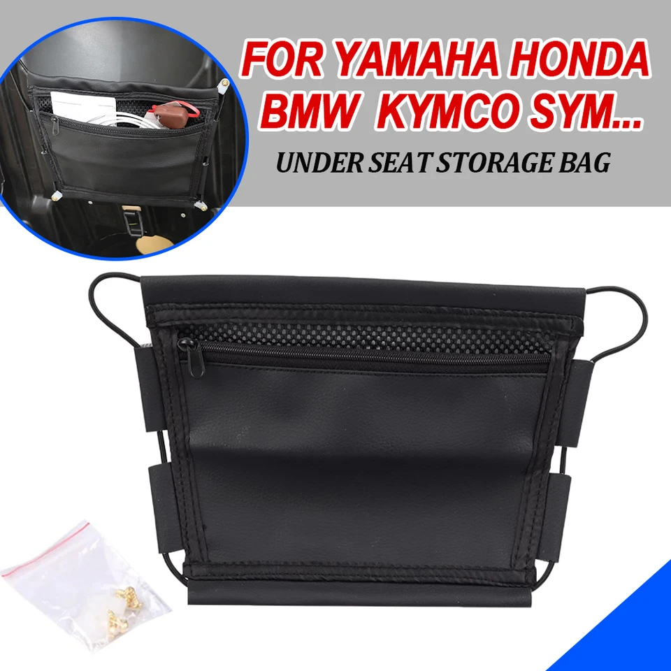 Motorcycle Scooter Seat Bag Under Seat Storage Bag Organizer PU