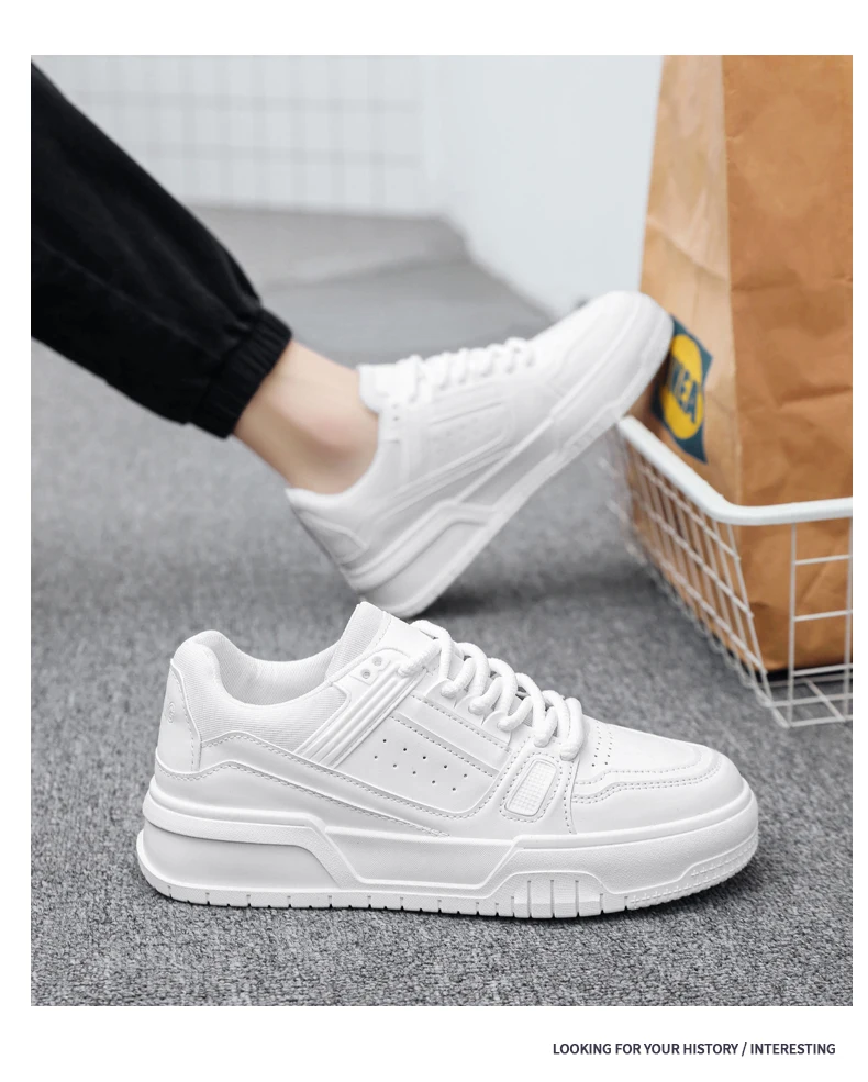 Herren Koreanische Freizeitschuhe mit Dicker Sohle für Alle Jahreszeiten, Weiche Rutschfeste Leichte Outdoor-Wanderschuhe, Flache Sportschuhe für Studenten – Detail 10
