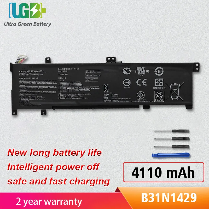 

UGB New B31N1429 Battery For ASUS A501L A501LX A501L A501LB5200 K501U K501UX K501UB K501UW K501LB K501LX K501L