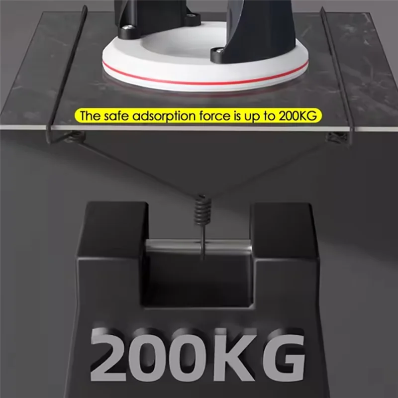 ABLL-Smart Display 6 بوصة كوب شفاط المكنسة الكهربائية 200 كجم تحميل الثقيلة بلاط رافع للزجاج بطارية 2000 مللي أمبير مع صندوق تخزين