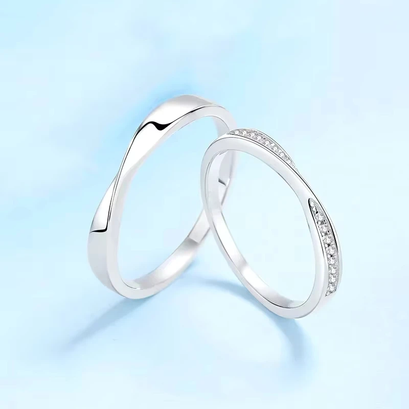 Lover PT950 Platinum Men Wedding Bands Women Couple Ring 0.64Carat Moissanite Diamond Valentine\'s Day Unisex Rings Birthday Gift