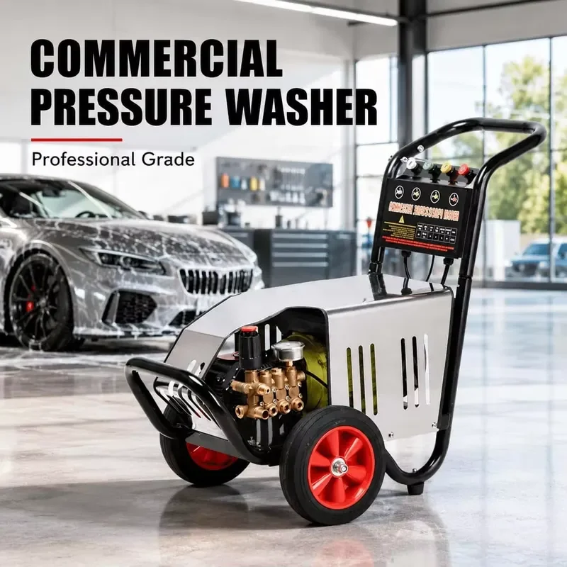 380V 5500W 300Bar Heavy Duty Commercial High Pressure Washer Industrial Electric Cleaner for Car Washes Workshops Farms