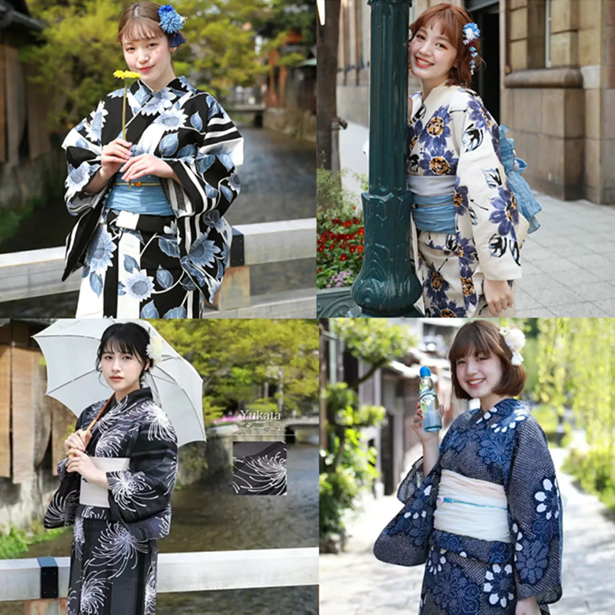 

Japanese Kimono Yukata Women's Traditional Formal Style High-grade Cotton And Linen Fabric Shooting Travel Clothing Mul