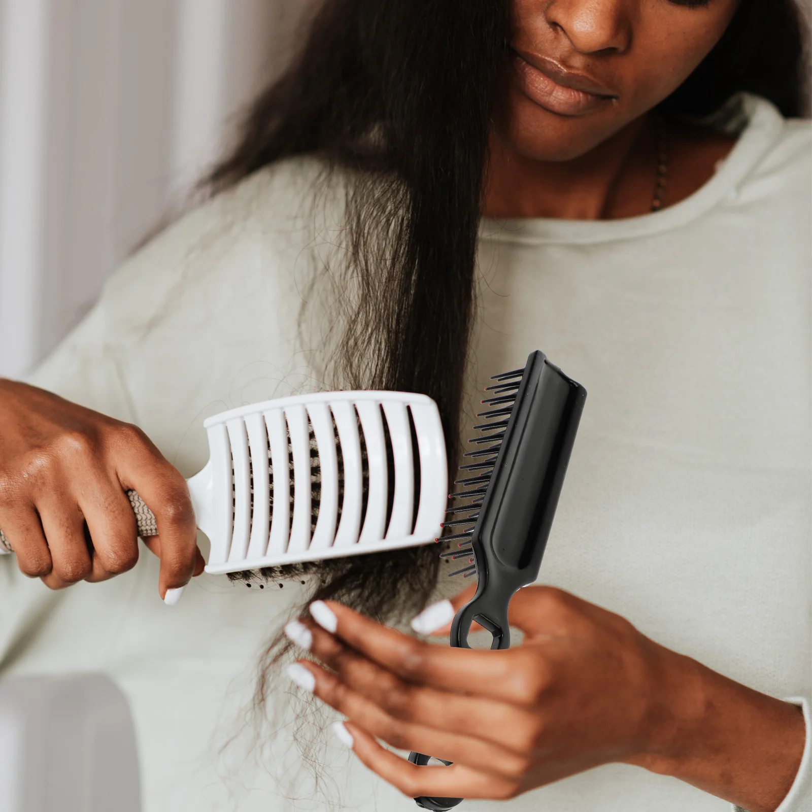 12 قطعة فرش شعر للنساء وسادة هوائية أمشاط تدليك فروة الرأس مدلك وفك تشابك وسادة بلاستيكية أمشاط لجميع أنواع الشعر #3