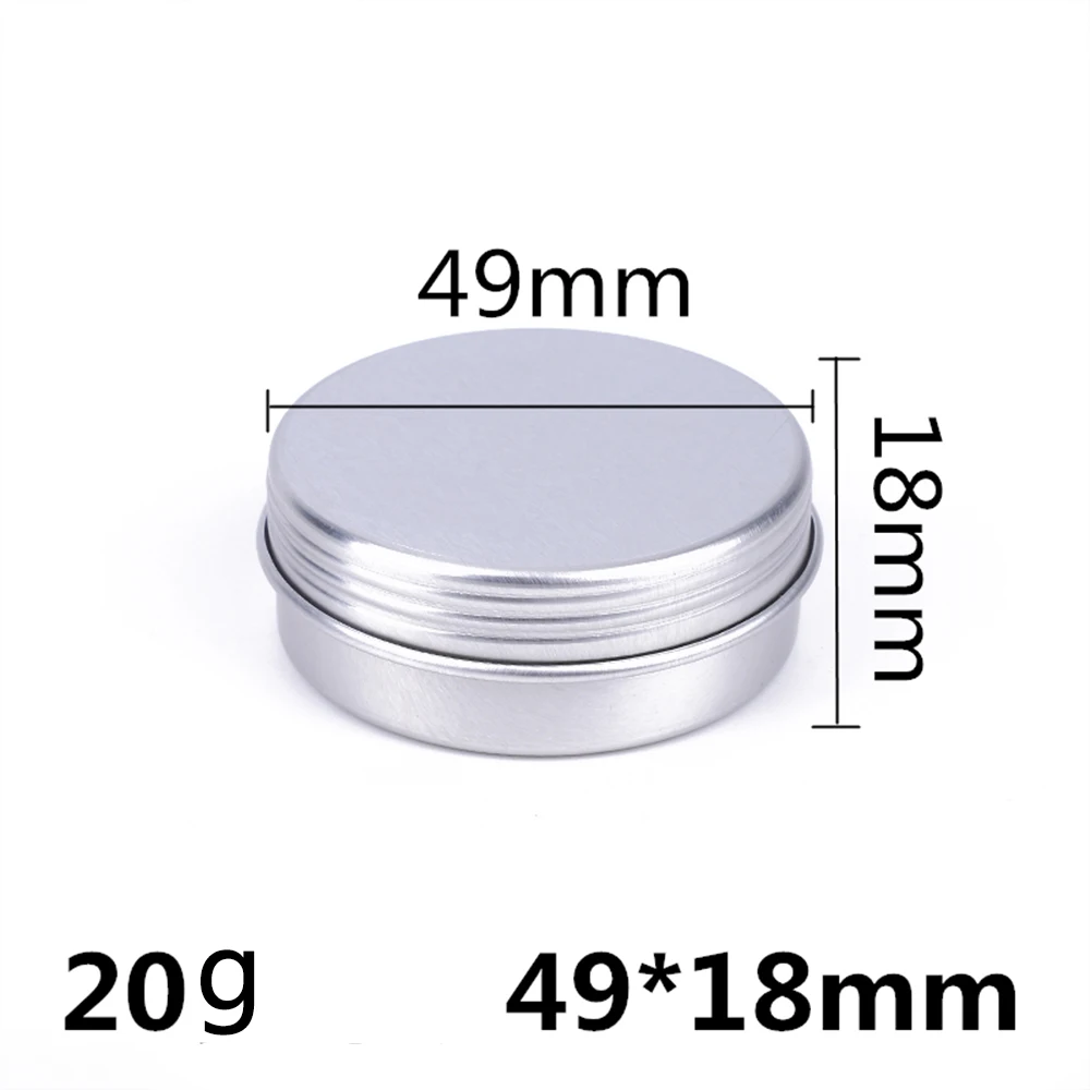 5/10/15/20/30/50/60/80/100/110/150/200G Lege Ronde Draagbare Aluminium Doos Metalen Blikjes Diy Crème Zilver Aluminium Behuizing