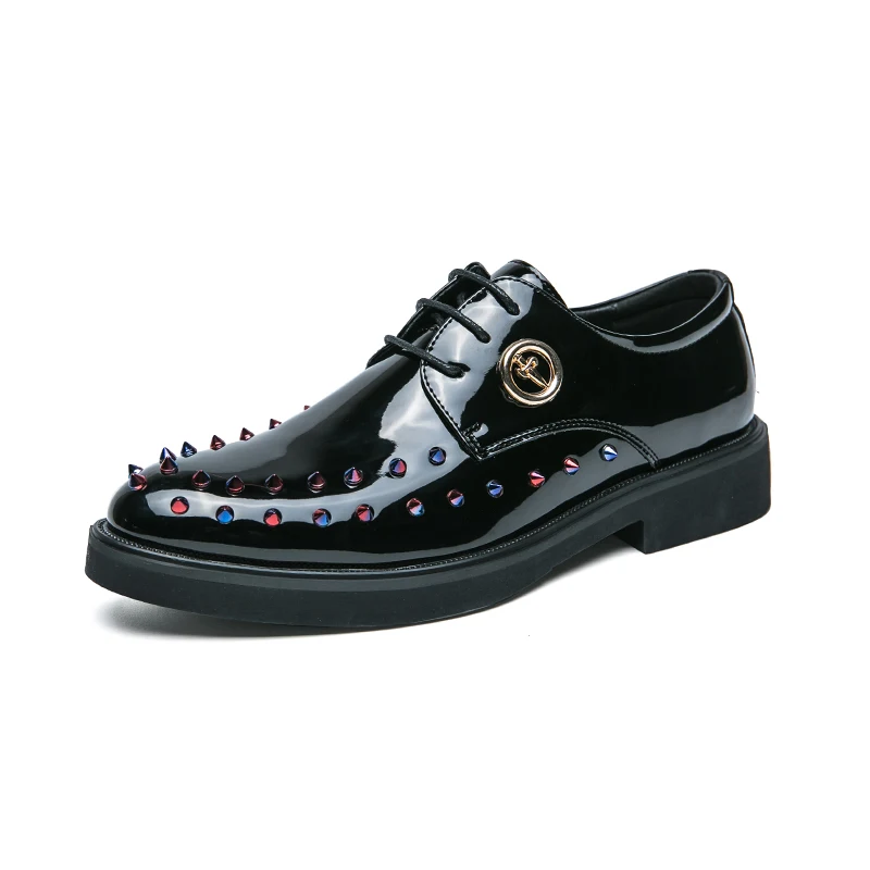 

Men's motorcycle new fashion trend casual leather shoes comfortable and versatile men's shoes