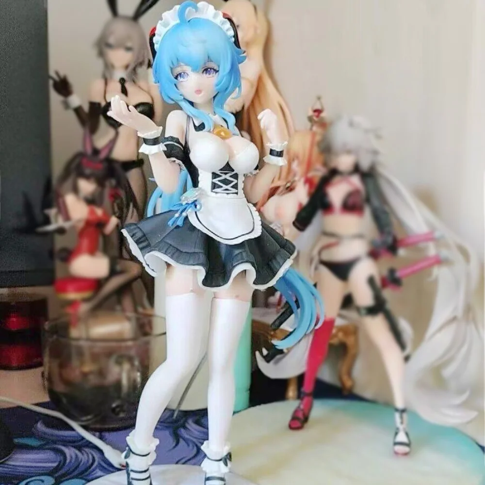 

30cm Genshin Impact Ganyu Anime Figurine Plenilune Gaze The Maid Outfit Sexy Girl Action Figure Cute Model Doll Gifts Toys Decor