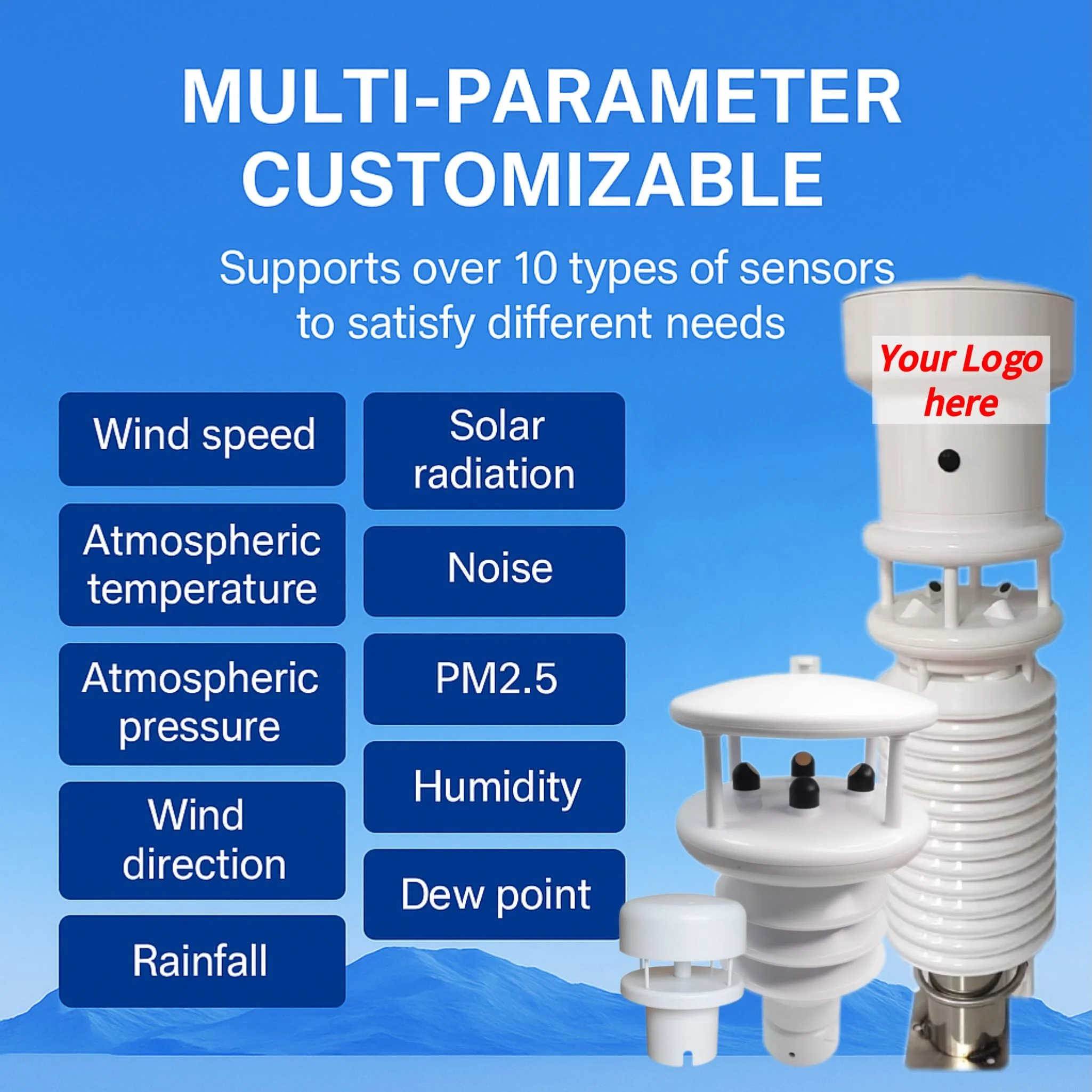 2026 High Accuracy  BGT-CF2 RS485 4-20MA SDI12 Compact Weather Station Instrument Ultrasonic Wind Speed Direction Sensor Anemome