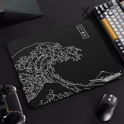 Schwarz und weiß große Welle kleine Mauspad PC Gamer Schrank Büro zubehör Computer Schreibtisch matte Gaming Mouse pad 20x25 18x22