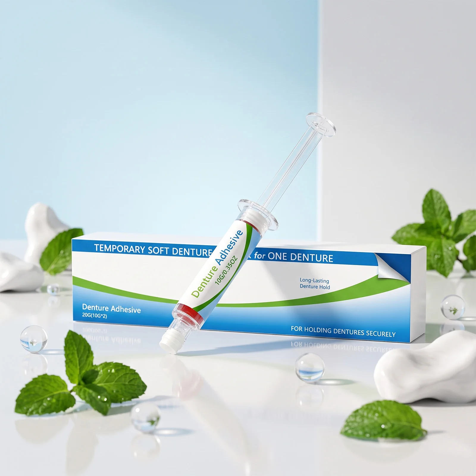 Denture Adhesive Kit - Naturally Fills Gaps between Teeth to Enhance Your Smile's Appearance and Comfort Care Kit