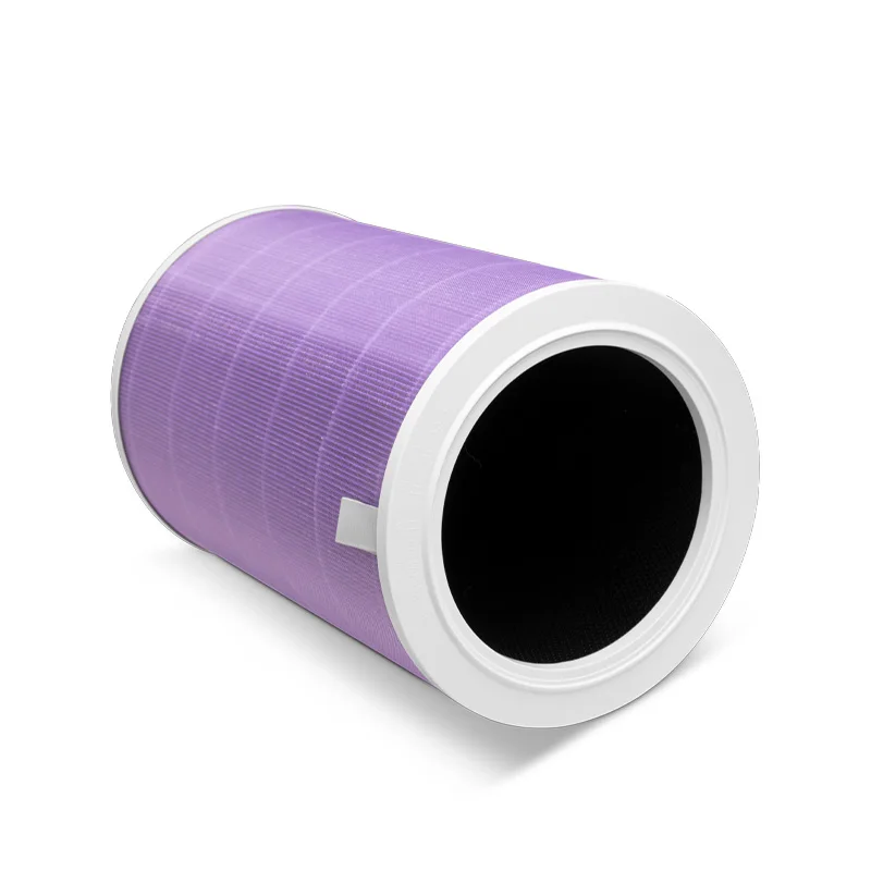 Replacement For Xiaomi Air Purifier Filter Mi 1 / 2 /3 Generation Pro 2S Cylinder Purple Filter With RFID Clip